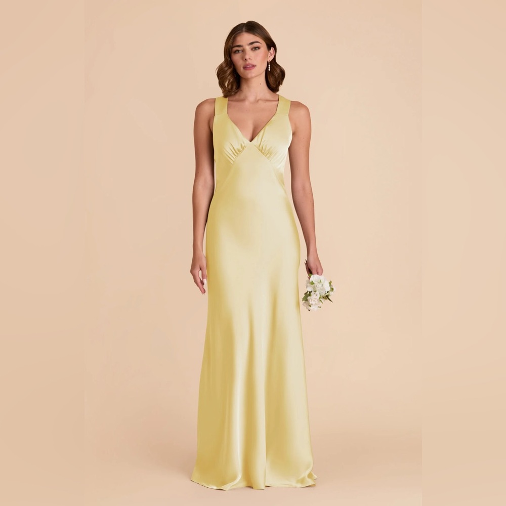 Birdy Grey Veronica Dress in Matte Satin Lemon Sorbet